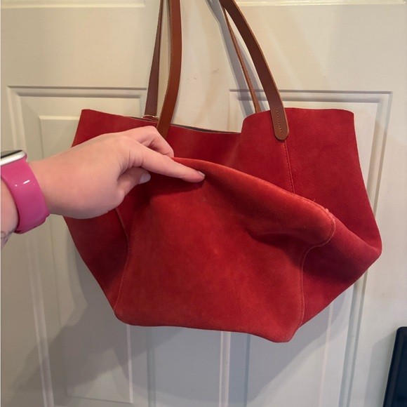 Mark & Graham Red Suede Tote - Picture 3 of 7